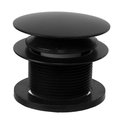 Westbrass Mushroom Tip Toe 1-1/2" NPSM Coarse Thread Bath Drain in Powdercoated Flat Black D398R-62